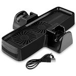 OSTENT 3 in 1 USB Cooling Fan + Console Controller Stand Compatible for Microsoft XBOX 360 Slim