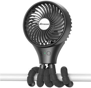 Portable Baby Stroller Fan, Auto Oscillating Battery Operated Fan, Flexible Tripod Clip On Fan with 3 Speeds Rechargeable Handheld Personal Fan Car Seat Crib Wagon Bike Treadmill Camping Travel…