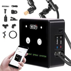 WiFi Rainforest Terrarium Timed Fogging System Reptile ligent Humidification Spray Kit Automatic Sprayer 360° Rotatable Nozzle with WiFi Connection Cellphone Remote APP Control and Timer Function