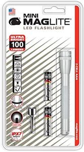 Maglite Mini LED 2-Cell AAA Flashlight Silver