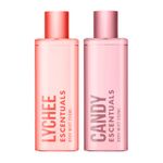 Escentuals Womens Fruit Candy Layering Set, Lychee and Candy Body Mist Spray Mixed Fragrance Bundle 250ml (Pack of 2)