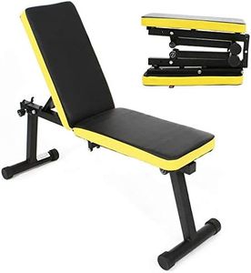 sogesfurniture Banco de Pesas Plegable, Banco de Musculación Banco de Abdominales Multifunción para Entrenamiento de Cuerpo Completo en Hogar Gimnasio, BHEU-PSBB003