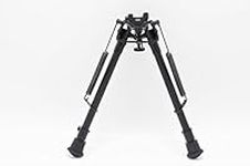 Hunting Rifle Bipod - 9 Inch to 13 Inch Black Adjustable Super Duty Tactical Bipod + Rail Mount Adapter