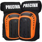 Preciva Two-Color Knee Pads for Work, Super Comportable Heavy Duty Gel Cushion and Foam Padding Knee Pads with Anti-Slip Straps and Adjustable Easy-Fix Clips for Men, Women, Gardening, Flooring