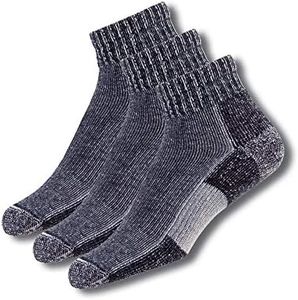 thorlos Men's Trmx Max Cushion Trail Hiking Ankle Socks, Charcoal (3 Pair Pack), Large