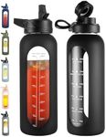 CIVAGO 40 oz Glass Water Bottle wit
