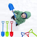 OUTOORY Kids Snow Shovels 3 Pack - Measures 25" x 5.31" Snow Shovels for Kids - Kid's Plastic Snow Shovel Great for The Snow, The Beach, and Other Outdoor Activities