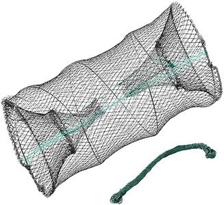 Fayvosiue Collapsible Crab Traps Foldable Fishing Net Crayfish Trap with 36M Drawstring