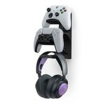 Brainwavz The Behemoth - Dual Game Controller & Headphone Stand Wall Mount Holder - Designed for All Gamepads & Headsets