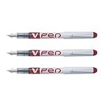 Pilot V-Pen Disposable Fountain Pen Red, Pack of 3