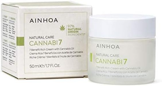 AINHOA Cosmetics – CANNABI7 Crema Rica 7 Beneficios con Aceite de Cannabis orgánico 50 ml - Crema Facial Piel con Acné y Sensible.