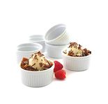 Mirakii Ramekin Bowl 150 ml set of 6, Microwave Convection & Dishwasher Safe, for Baking and Serving Cupcake, Souffle, Pudding and Dessert (150 ML REM)