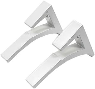 CRL White - Aluminum Glass Shelf Bracket for 3/8" to 1/2" Glass