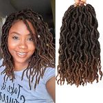 6 Packs Faux Locs Crochet Hair 12 Inch, Nu Locs Crochet Hair, Wavy Crochet Locs Short Locs Crochet Braids Crochet Dreadlocks (20 Roots/Pack) #T1B/30