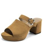 Aerosoles Women's Cosmic Heeled Sandal, Tan Suede, 10 UK