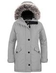 Wantdo Women's Winter Coat Casual Jackets for Women Parkas Overcoat Gray M