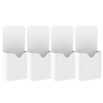 MoKo Magnetic Dry Erase Marker Holder, [4 Pack] Pen/Pencil/Magnets/Dry Erase Marker Storage Organizer for Home Refrigerator, Office Glass Whiteboard, Locker and Other Magnetic Surfaces - White