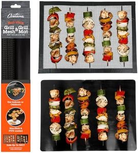 Grilling Mesh & Mat Combo Pack (13.25"x18" ea)- Heavy Duty 100% Non-Stick Reusable BBQ Grilling Sheets 2 Pack - Use in Outdoor Grill & Indoor Oven - Heat Safe up to 500° F -Grilling Cookout Essential