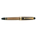 Pilot New Custom 823 Amber 14Kt Broad Nib Point Piston Filler Fountain Pen - Brown Transparent