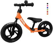 Jollito® 12" Lightweight No-Pedal Kid’s Balance Bike/Air-Free Tires with Bell Height Adjustable (2-6 Yrs) Indoor/Outdoor Color Box Best Gift (Orange)