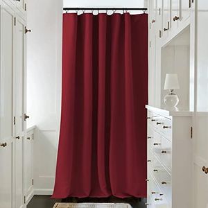 NICETOWN Christmas Space Divider Curtain, Vertical Blinds for Sling Door Window, Back Tab Design Blackout Curtains, Privacy Blinds for Patio, Extra Wide Drapes (Burgundy Red, W70 x L95, Single Panel)