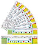 Carson Dellosa 36pc Traditional Manuscript Name Plates for Classroom, Name Plate for Desk With Alphabet, Number Line, Ruler, Addition Chart & More Classroom Essentials, Grades 1-3 Classroom Must Haves