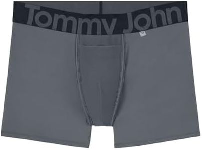 Tommy John Men’s Underwear, 360 Sport Trunks Hammock Pouch, Short 4" Inseam, Moisture Wicking Underwear, Soft Breathable Waistband Boxer Briefs Quick Dry, Turbulence, Large