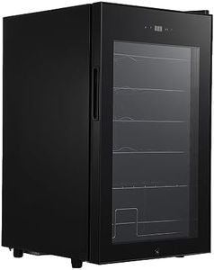 Garvee LXAI-PHO_0XWX 24 Bottles Cooler Refrigerator, Freestanding Compact Mini Wine Cellar with 40f-55f Digital Temperature Control for Red, White, Champagne, Black