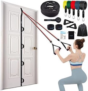 Brebebe Door Anchor Strap for Exercises, Multi Point Anchor Gym Attachment for Home Fitness, Portable Door Band Resistance Workout Equipment