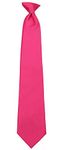 CLIPON-ADF-34 - Mens Solid Color Clip On Easy to Remove Clip Necktie Ties