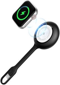 Cargador Magnética para Apple Watch, WeeFancy Mini Batería Externa 1200mAh Carga para Smartwatch, Viaje Cargador Reloj Portátil Inalámbrico con USB C para Apple Watch Series 9/8/7/6 /5/4 /3,SE,Ultra