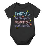 Lillypupp Unisex Pure Cotton New Born Baby Romper Bodysuit With Cute Daddy'S Little Girl Quote On Dress For Baby Girls.