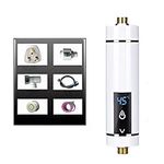 Tankless Electric Water Heater,WMLBK 220V 3500W Kitchen Mini Instant Electric Water Heater with Backlit LED Display Tankless Shower Hot Water for Basins Sinks Over/Under Sink Installation