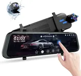 PRUVEEO Mirror Dash Cam Front and Rear, Dual Dashcam 1080P Backup Rear View Camera,10 inch Full Touch Screen, Loop Recording,Parking Monitor 170° Wide Angle (J12)