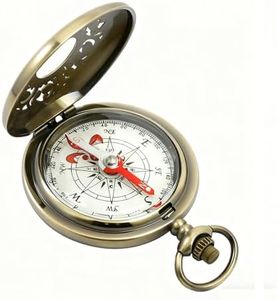 aiGear Retro Pocket Compass, Copper Alloy Compact Portable Waterproof Design for Hiking, Climbing, Camping, Collection and Gift