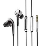 HiHiHear Blon Bl-T3 In Ear Earphone,11Mm Composite Diaphragm Dynamic Drive In Ear Earphone, Metal Shell Bass Hifi Dj In Ear Monitor With Detachable Cable With Mic Earphone (With Mic, Bl-T3 Gun)