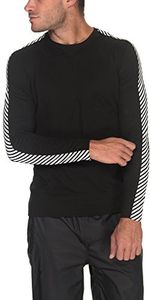 Helly Hansen Men's HH LIFA Lightweight Long-Sleeve Crewneck Thermal Baselayer Top, 990 Black, X-Large