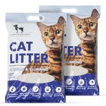 HUFT Natural & Clumping Cat Litter - Lavender - 10kg | Fast Absorbing & Odor Control | Low Tracking | Suitable for Cat Litter Box, Tray & Automatic Boxes | Soft on Paws | Easy to Clean