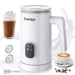 Milk Frother,Eastsign Electric Milk Frother, 4-in-1 Milk Frother and Steamer, 400W Automatic Milk Foamer,Hot & Cold Milk Functionality for Cappuccino Latte Coffee Hot Chocolates 12.3oz/350ml, White