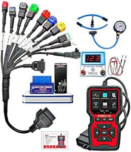 DANLITE TOOLS TECHNICIAN BS6-BS7 Bike SCANNING Cable V519 OBD-II Scanner Fast CONNECTIVITY with Fuel Pressure Gauge and DC Voltage Tester Free ELM 327 OBD-II Scanner