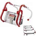 Fire Escape Ladder, 2-Storey Fire Escape Ladder, Portable Window Ladder Fire Escape with Non-Slip Rungs, Suitable for Children and Adults,4M/13FT