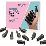 Mylee 10 PCs Soak Off Nail Clips Set, Acrylic Nail Art Remover, Plastic, Reusable Gel Nail Polish Remover Clips, For Home and Professional Salon Use on all Finger, Types to Give a Pristine Finish