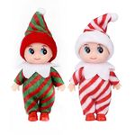 Christmas Baby Elf Doll for Boys&Girls,Christmas Accessory Tiny Baby Elf Doll Christmas Tradition Mini Elf Baby Doll Novelty Toys,Baby Elves Dolls Toy for Kids Xmas New Year Gift Stocking Stuffers