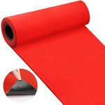 Red Carpet Runner for Party - Aisle Rug 2.6x30ft - 0.25in Thick Non-Slip for Weddings Parties Proms and Any Other Runway Events - Easy to Clean