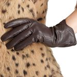 Nappaglo Nappa Leather Touchscreen Gloves Warm Handmade Lambskin for Women