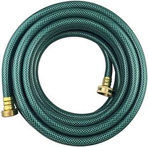 Darnassus PVC Garden Hose 1/2 Inch Green Heavy Duty Water Hose with Solid Brass Fittings,No Leaking, Flexible,for outdoors,Lawns,Patio (25 FT, Green, Brass Fittings)