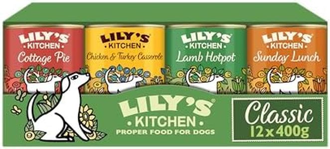 Lily's Kitchen Alimento húmedo natural para perros adultos: paquete de 12 latas variadas Cenas clásicas de 400 g