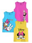 minicult Cotton Kids Vest with Mickey and Friends Character Prints(Pink)(Pack of 3)(18-24 Months)