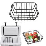 Cooler Basket for Yeti Tundra 65, lgloo 52QT, Ozark Trail 52QT, Pelican Elite (45 & 70) etc Dry-Goods Basket , Rubber Coating Stainless Basket for All Internal diameters 12-1/2" Coolers