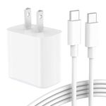 IFEART 20W USB C Fast Charger Compatible with iPad Pro/Air/Mini with USB C Port, with 6.6ft Charging Cable (Note: Not Compatible with Older iPads with a Non-USB-C Port.)